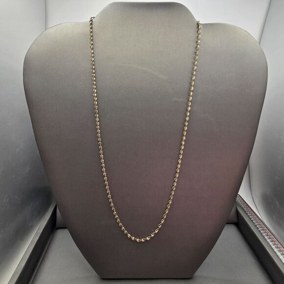 VTG HAN Sterling Silver Twisted Chain Necklace 18" 925 Italy Designer 2mm - Picture 9 of 9